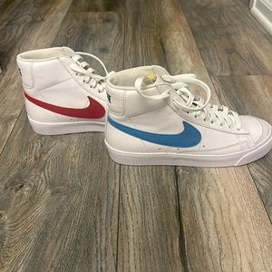 Brand New Nike Blazers White, Red, Blue